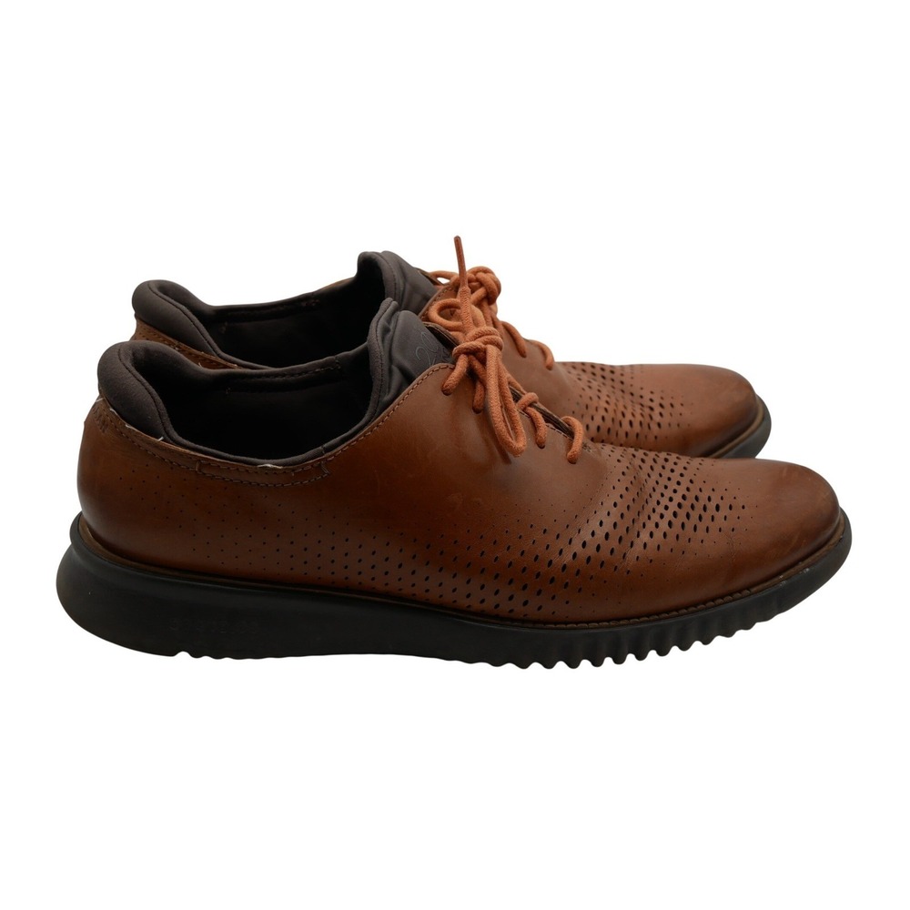 Cole Haan 2.Zerogrand Laser Wingtip Oxford Mens Brown Leather Shoes C23807